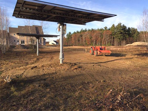 MA ground solar tracking installation 