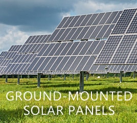 Ground-mounted solar panels